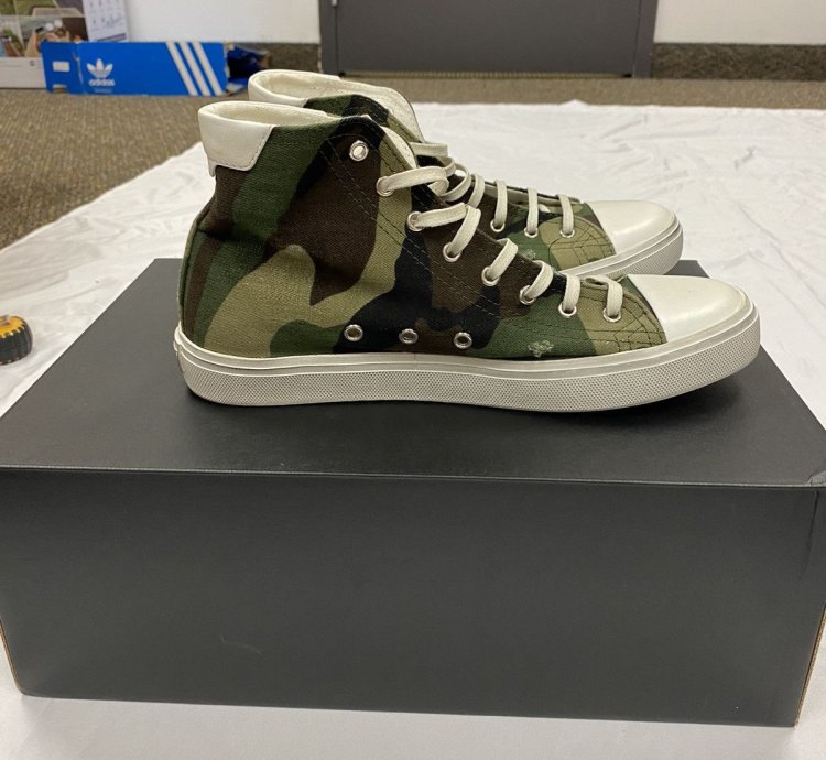 Saint Laurent Bedford Camo Canvas High-top Sneaker