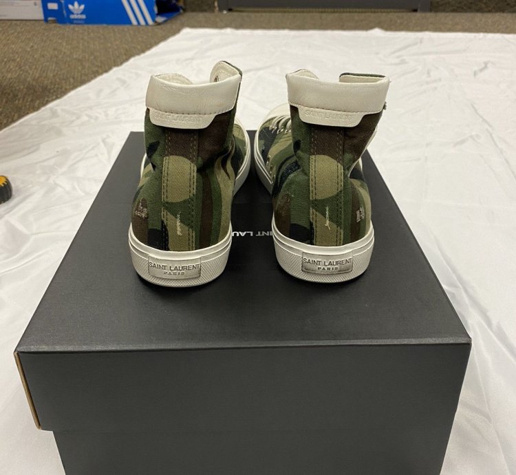 Saint Laurent Bedford Camo Canvas High-top Sneaker