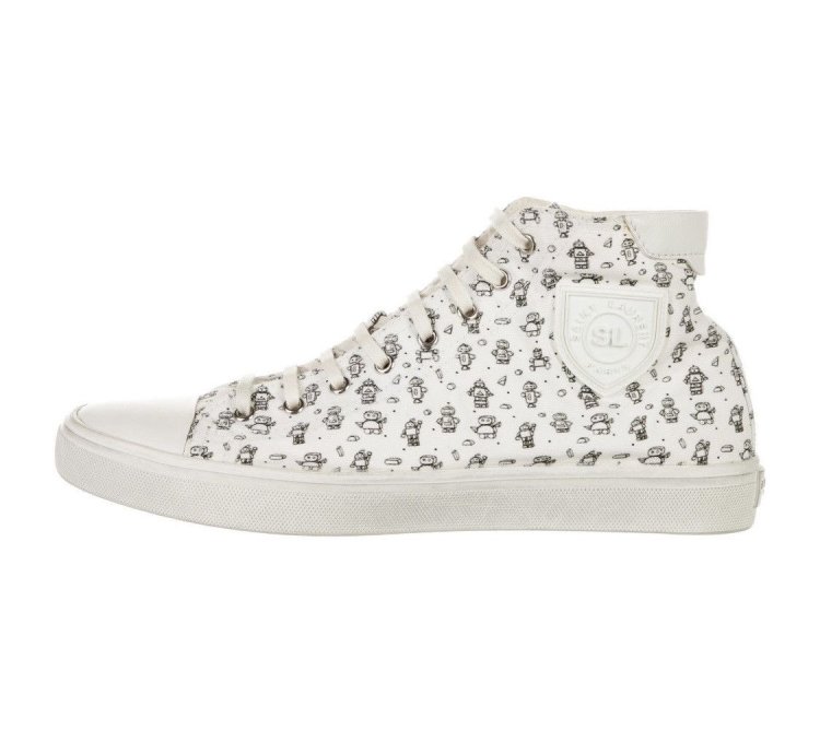 Saint Laurent Bedford Hi Tops With Robots Size 43 5