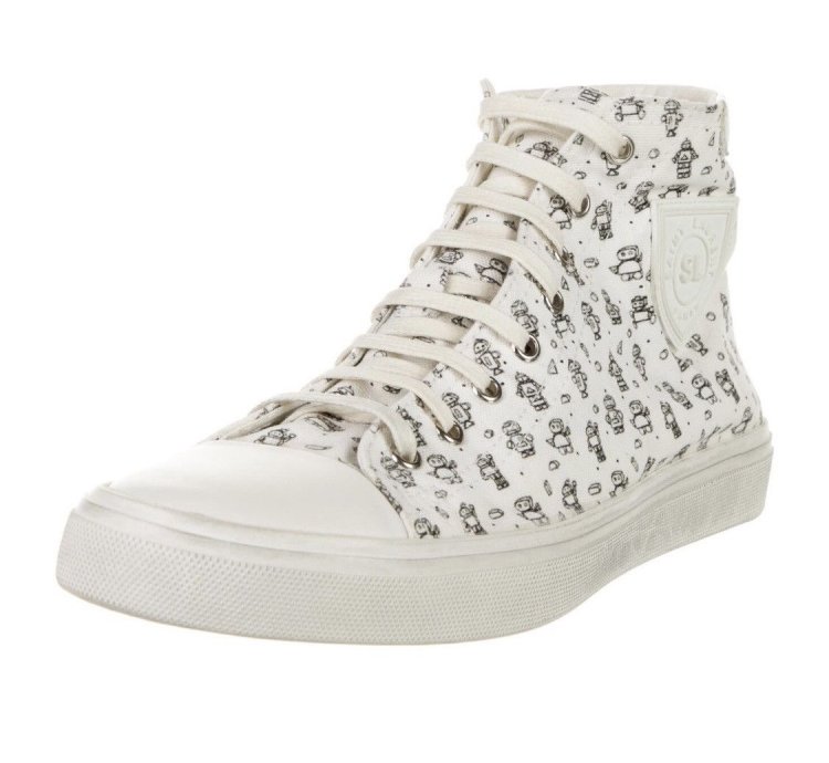 Saint Laurent Bedford Hi Tops With Robots Size 43 5