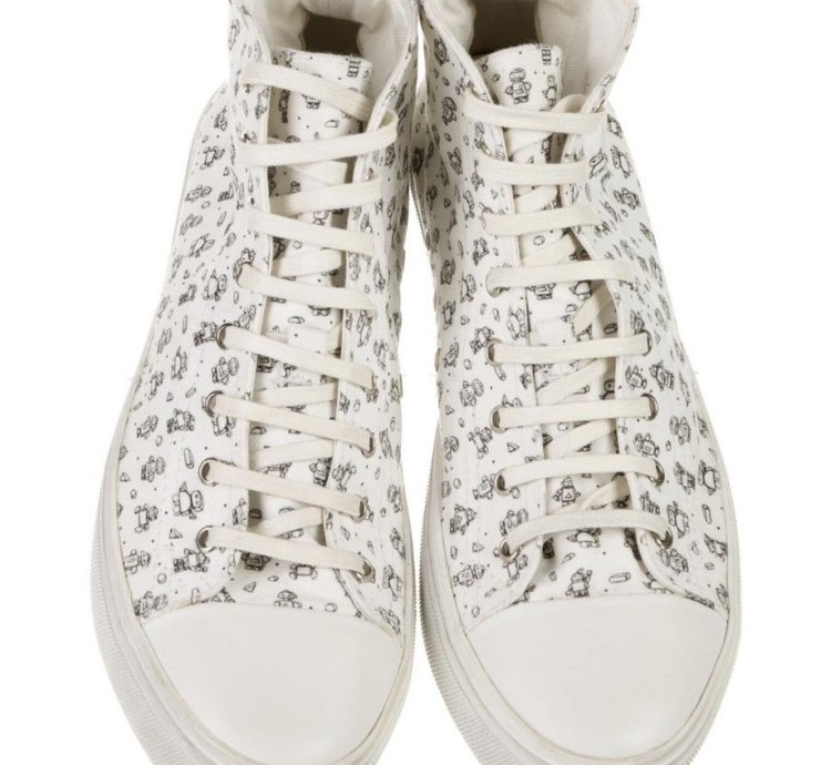 Saint Laurent Bedford Hi Tops With Robots Size 43 5