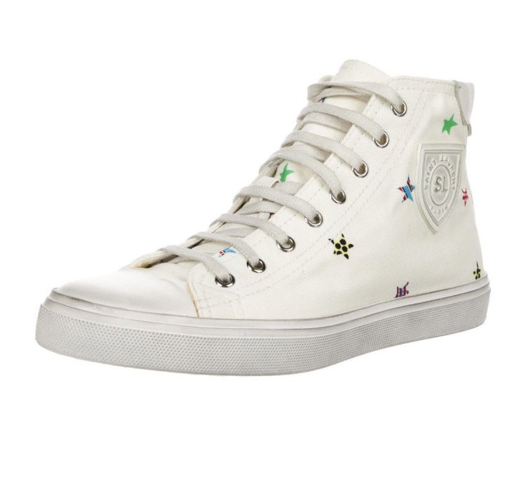 Saint Laurent Bedford Hi Tops With Stars Size 41