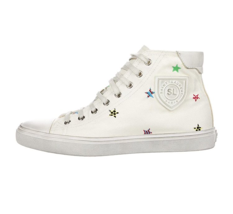 Saint Laurent Bedford Hi Tops With Stars Size 41