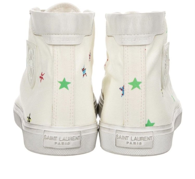 Saint Laurent Bedford Hi Tops With Stars Size 41