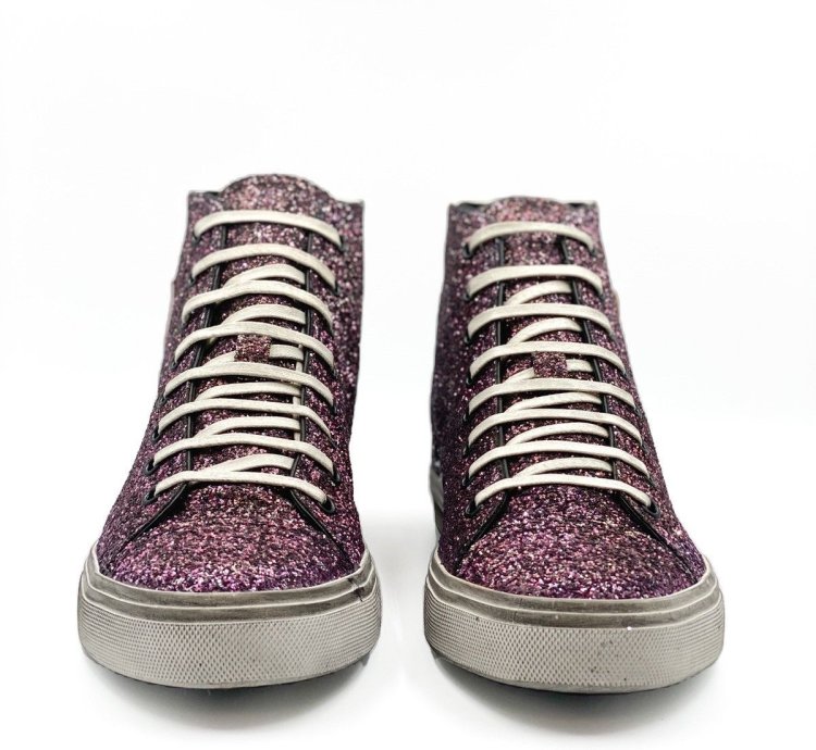 Saint Laurent Bedford Pink Glitter Sneaker