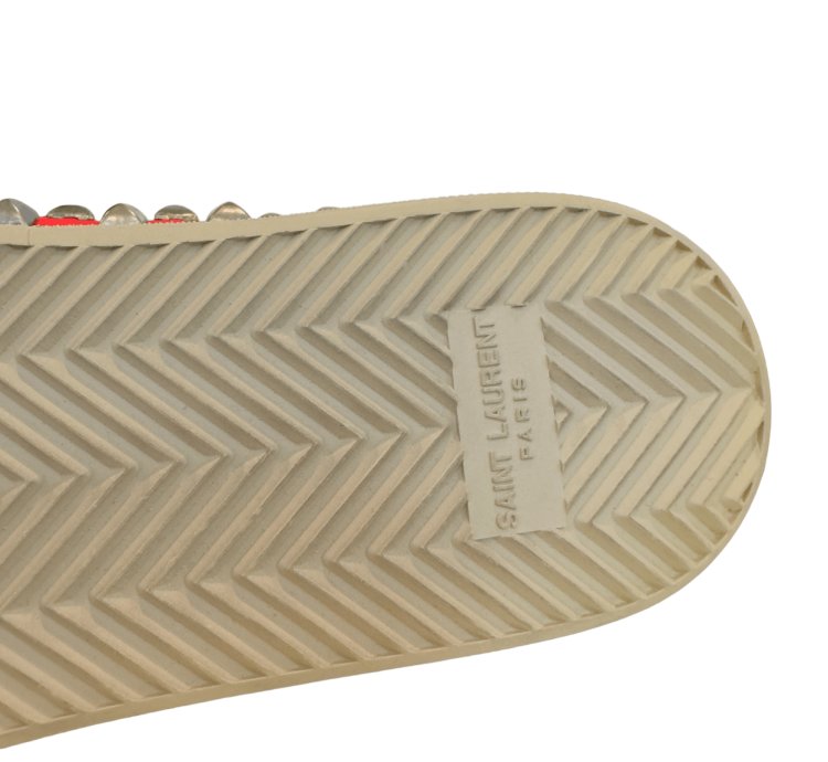 Saint Laurent Bedford Red Studded Sneakers