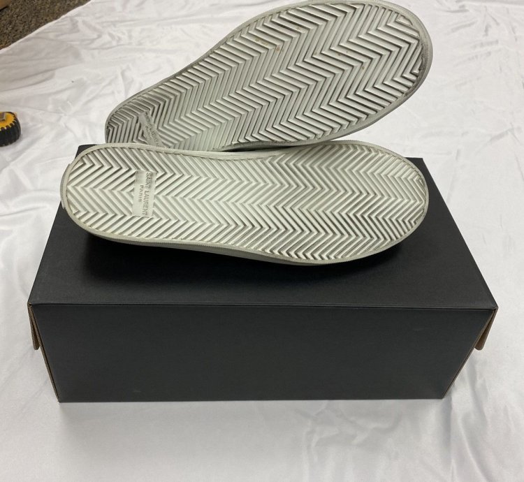 Saint Laurent Bedford Zebra Canvas Low-top Sneaker