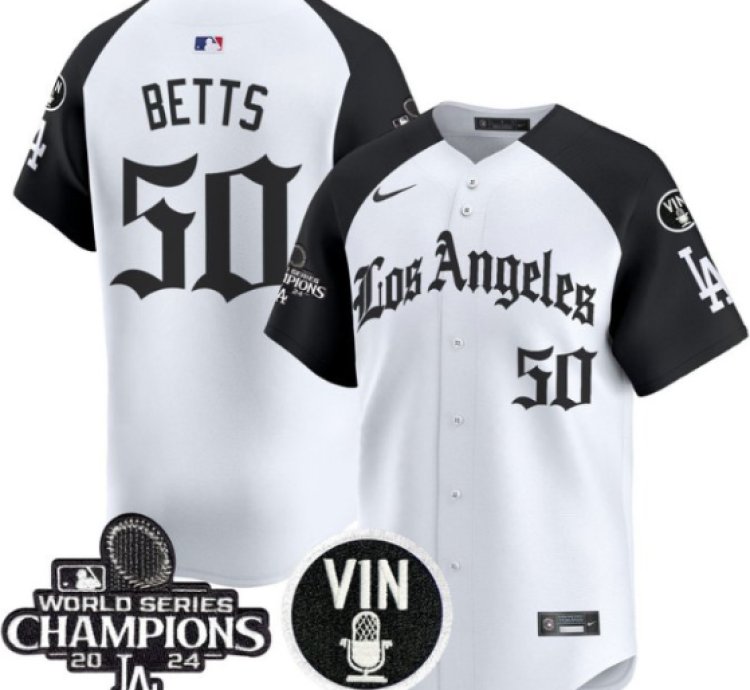 Mookie Betts Jersey 50 Dodgers 2025 La Gothic Style Vapor Premier Limited Stitched Alternate