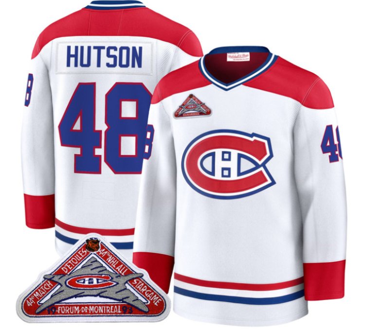 Lane Hutson Jersey 48 Montreal Canadiens Timeless Premium Stitched 1992 Blue Line