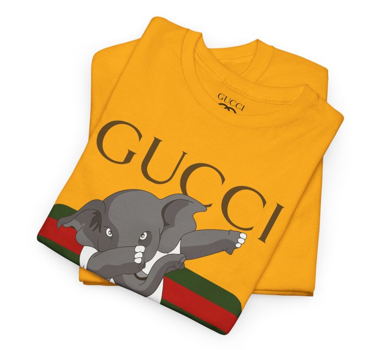 Gucci Elephant Gold T-shirt - Size Usa