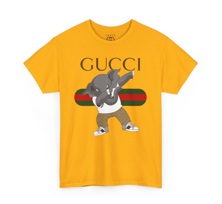 Gucci Elephant Gold T-shirt - Size Usa