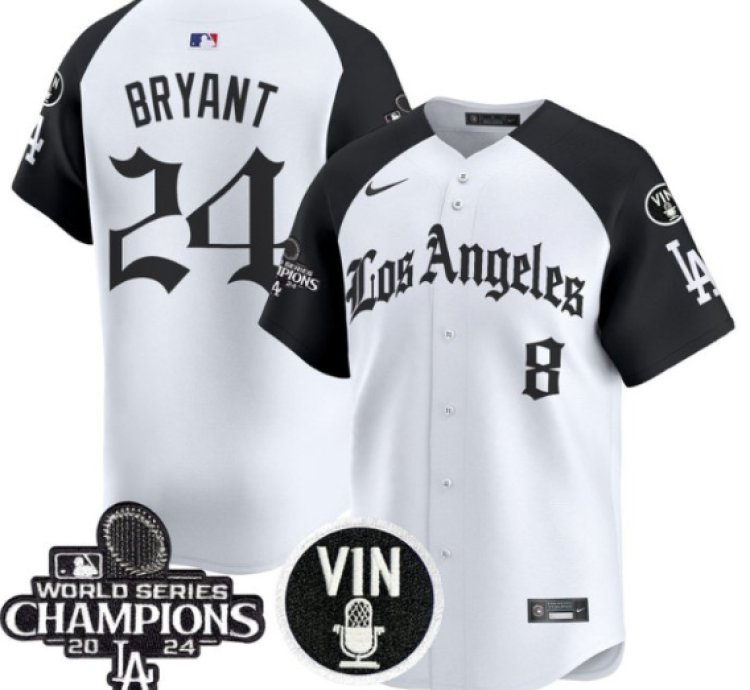 Kobe Bryant Jersey 24 Dodgers 2025 La Gothic Style Vapor Premier Limited Stitched Alternate