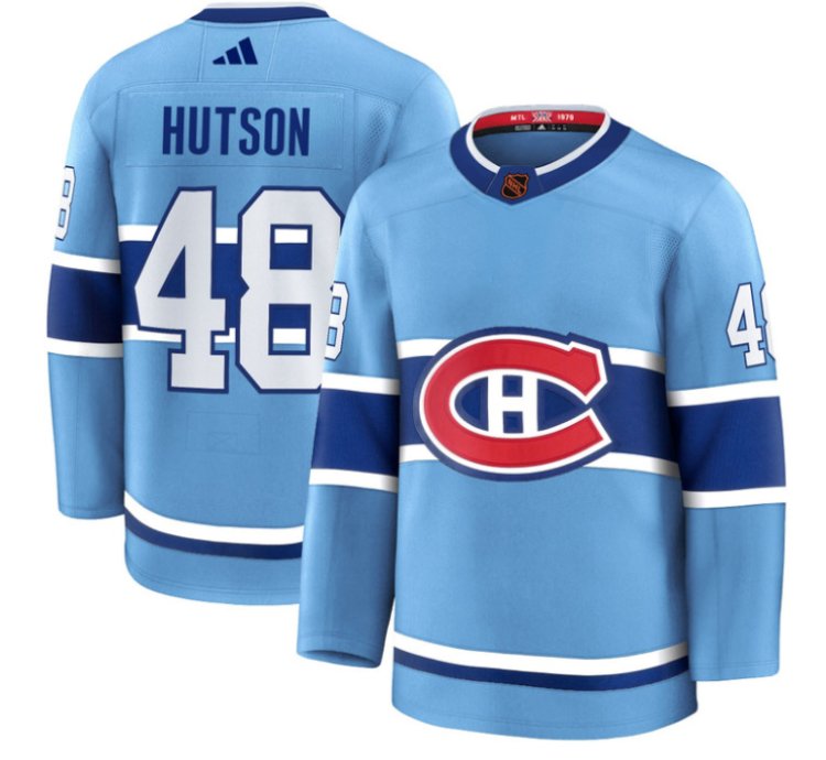 Lane Hutson Jersey 48 Montreal Canadiens Timeless Premium Stitched Reverse Retro