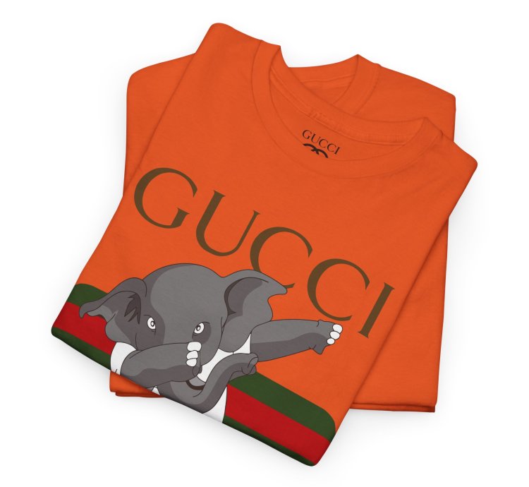 Gucci Elephant Orange T-shirt - Size Usa