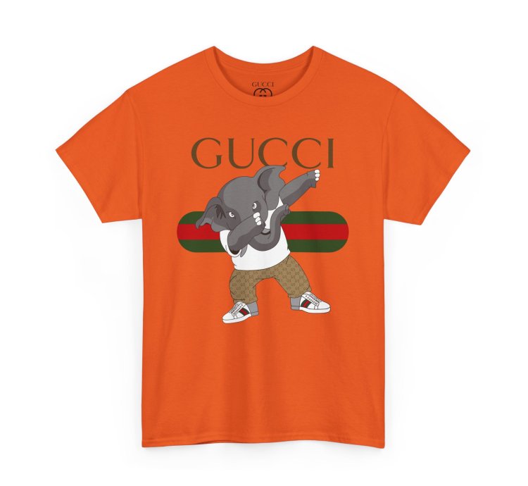 Gucci Elephant Orange T-shirt - Size Usa