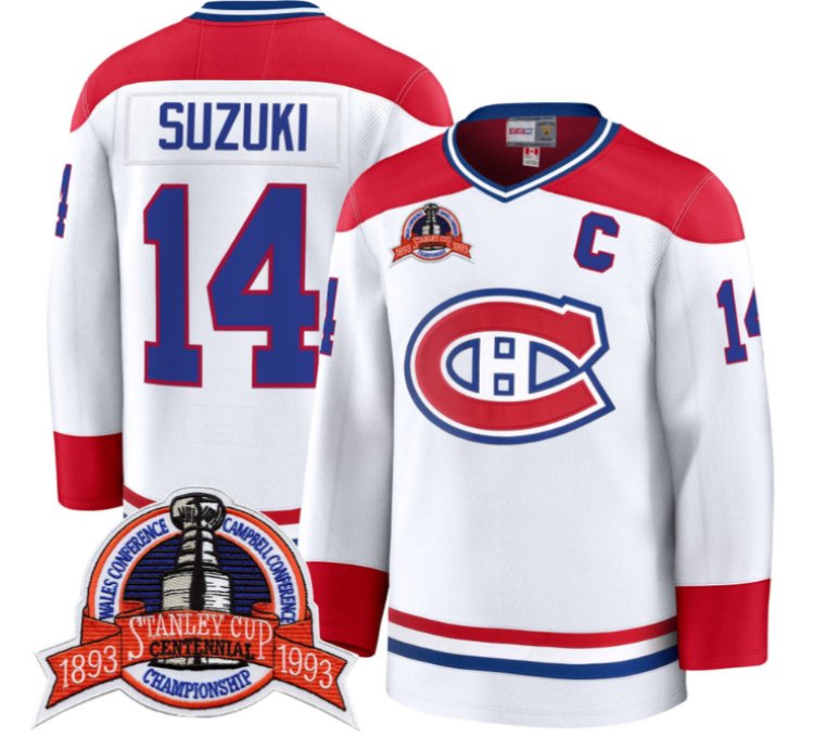 Nick Suzuki Jersey 14 Montreal Canadiens Timeless Premium Stitched 1993 Final