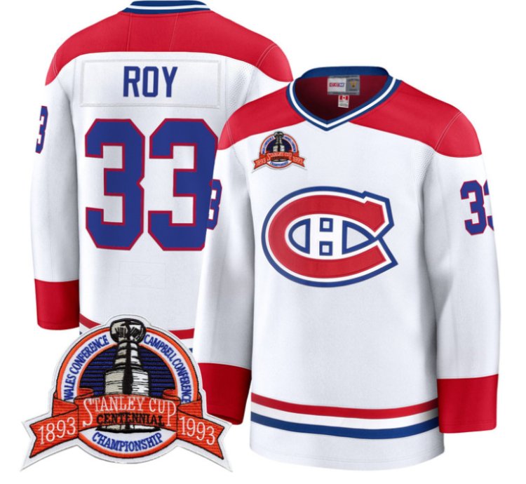 Patrick Roy Jersey 33 Montreal Canadiens Timeless Premium Stitched 1993 Final