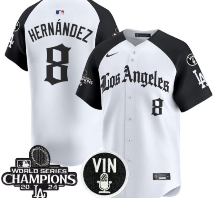 Kike Hernandez Jersey 8 Dodgers 2025 La Gothic Style Vapor Premier Limited Stitched Alternate