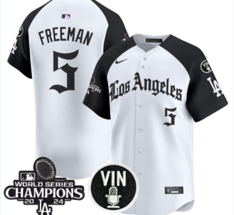 Freddie Freeman Jersey 5 Dodgers 2025 La Gothic Style Vapor Premier Limited Stitched Alternate