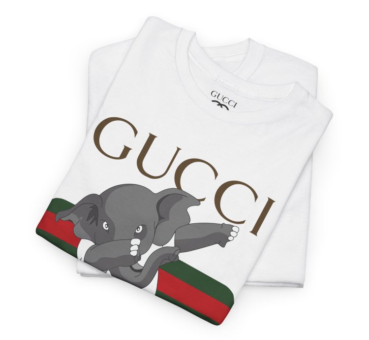 Gucci Elephant White T-shirt - Size Usa