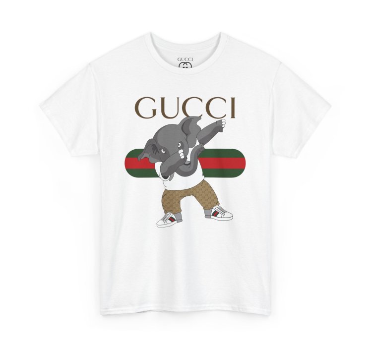 Gucci Elephant White T-shirt - Size Usa