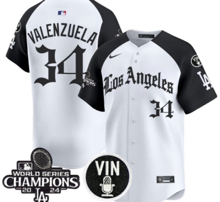Fernando Valenzuela Jersey 34 Dodgers 2025 La Gothic Style Vapor Premier Limited Stitched Alternate