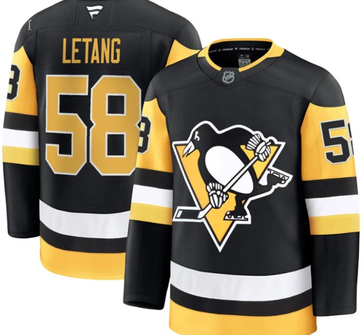 Mens Kris Letang Jersey 58 Pittsburgh Penguins 2025 Premium All Stitched