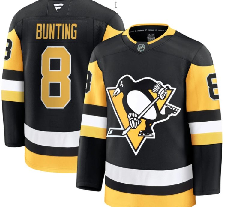 Mens Michael Bunting Jersey 8 Pittsburgh Penguins 2025 Premium All Stitched