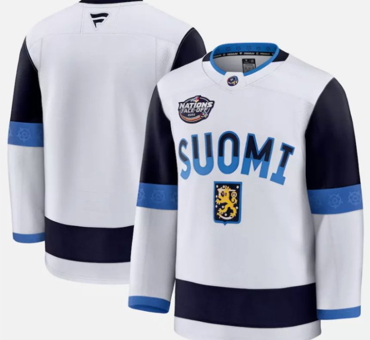 No Name Jersey Finland White 2025 4 Nations Face-off Stitched