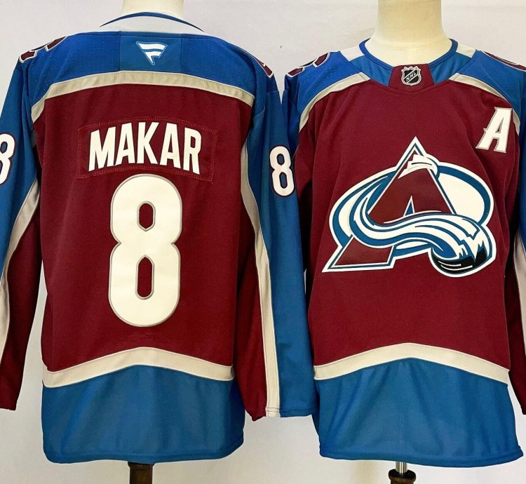 Custom Men Cale Makar Avalanche Burgundy Jersey All Stitched