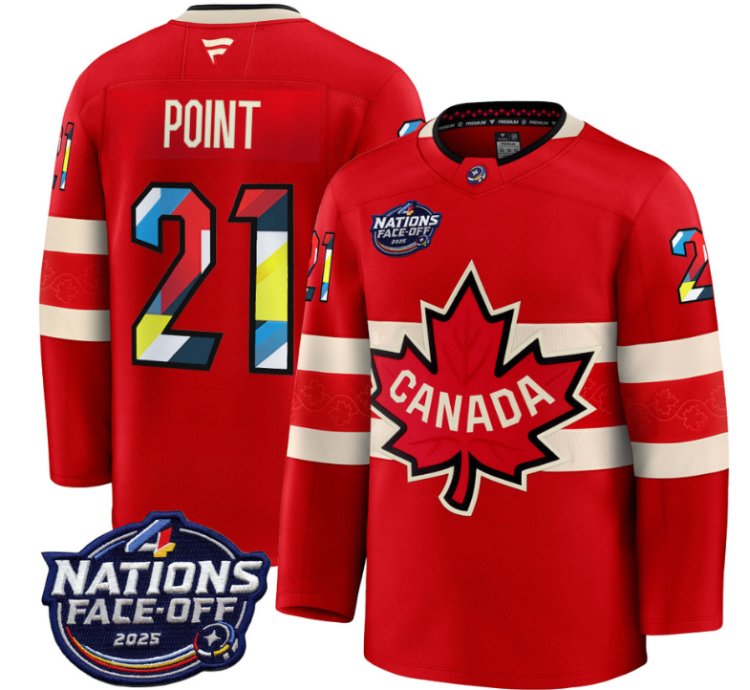 Mens Brayden Point Jersey 21 Canada 4 Nations Face-off 2025 V2 Stitched Red