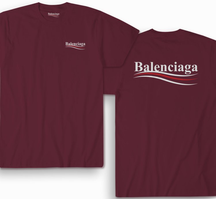 Balenciaga Election Campaign Shirt Maroon Made In Usa S To 5xl