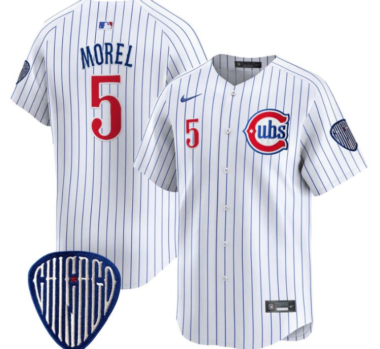 Christopher Morel Jersey 5 Chicago Cubs Blue Alternate Vapor Premier Limited Stitched Pinstripe