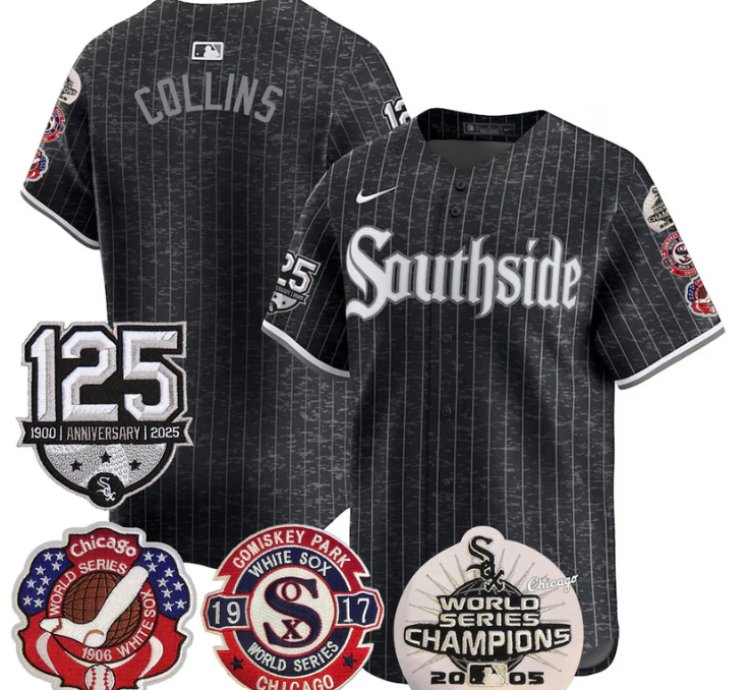 Eddie Collins Jersey Chicago White Sox 125th Anniversary World Series Champions City Connect