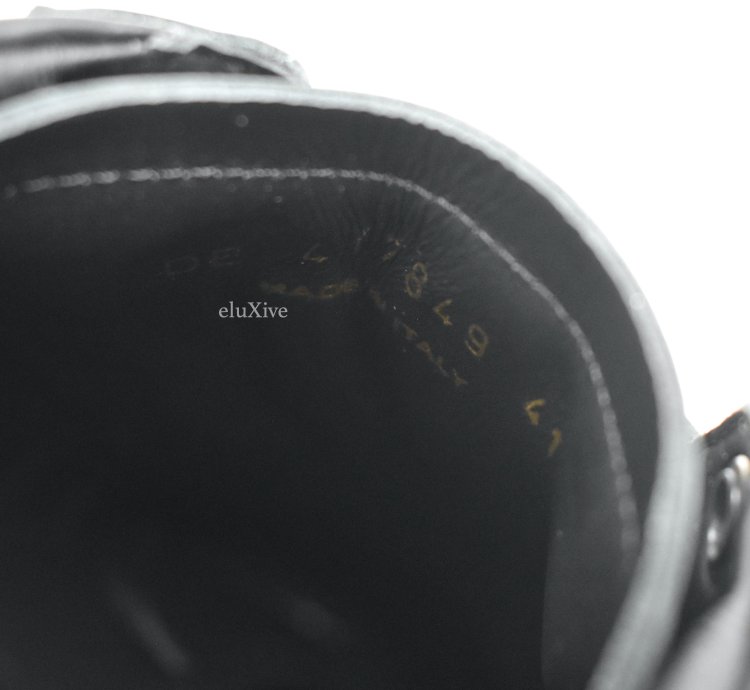 Saint Laurent Black Leather Sl 01 Low Top Sneakers