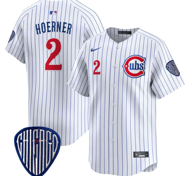Nico Hoerner Jersey 2 Chicago Cubs Blue Alternate Vapor Premier Limited Stitched Pinstripe