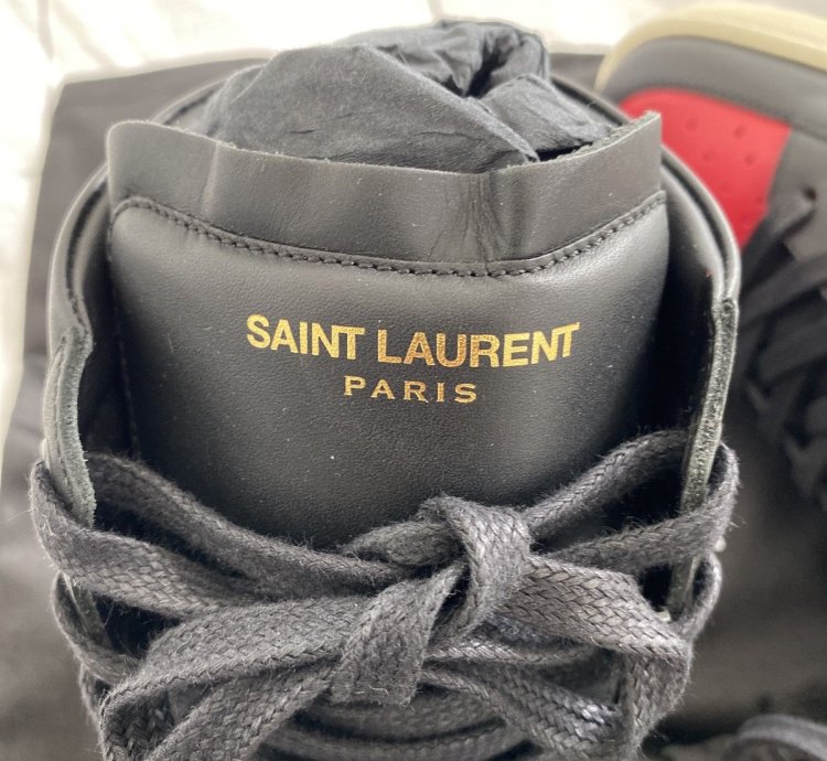 Saint Laurent Black Red Sl 10 Court Hi