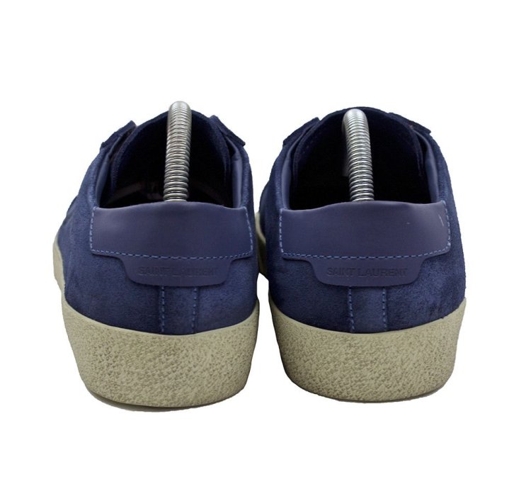 Saint Laurent Blue Suede Court Classic Sneakers