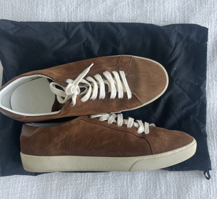 Saint Laurent Brown Suede Sneaker