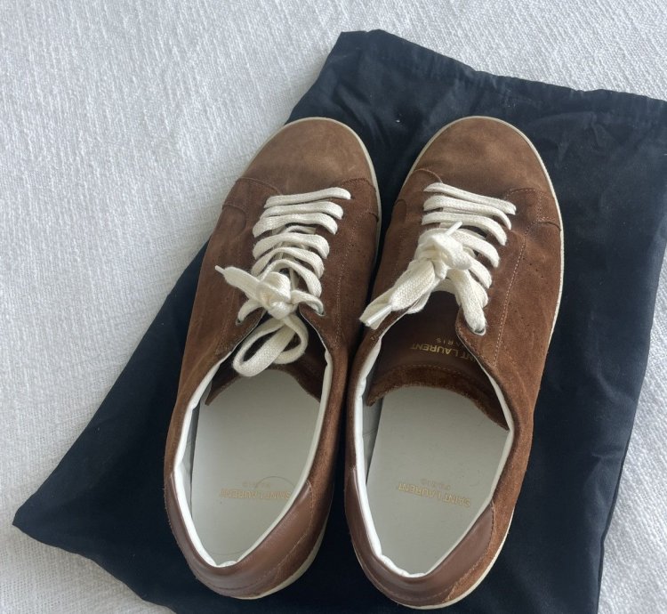 Saint Laurent Brown Suede Sneaker