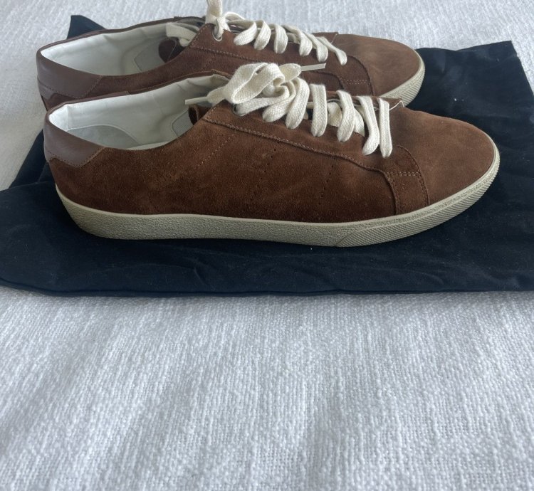 Saint Laurent Brown Suede Sneaker