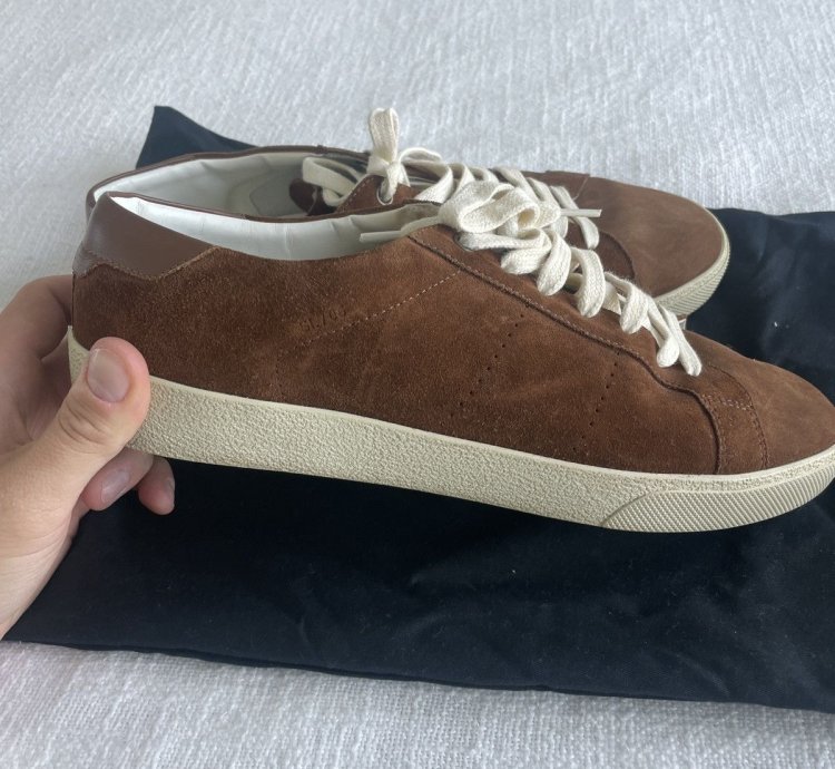 Saint Laurent Brown Suede Sneaker
