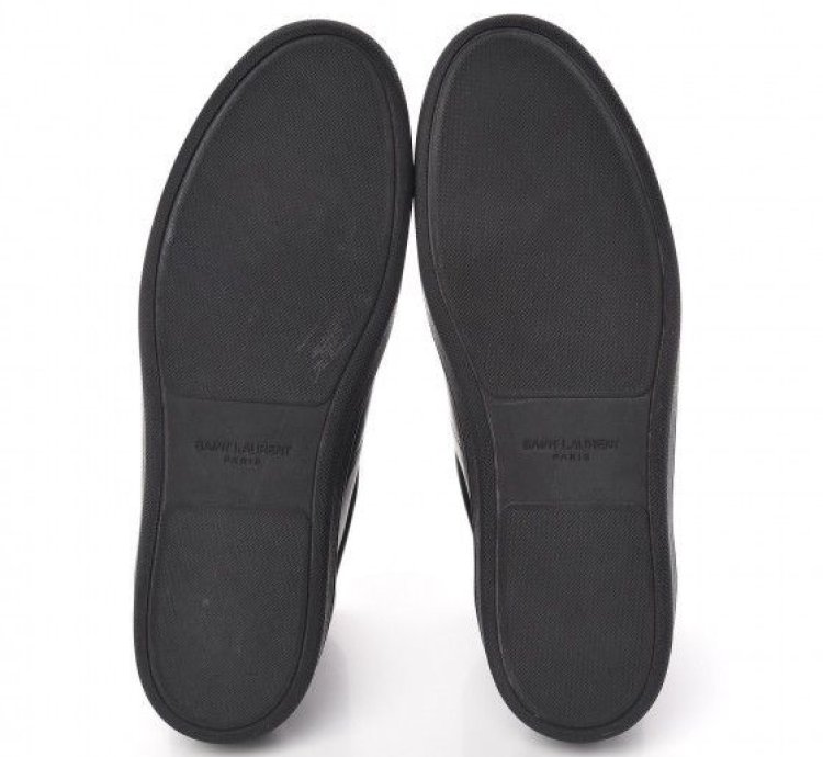 Saint Laurent Calfskin Mens Court Classic High Top Sneakers