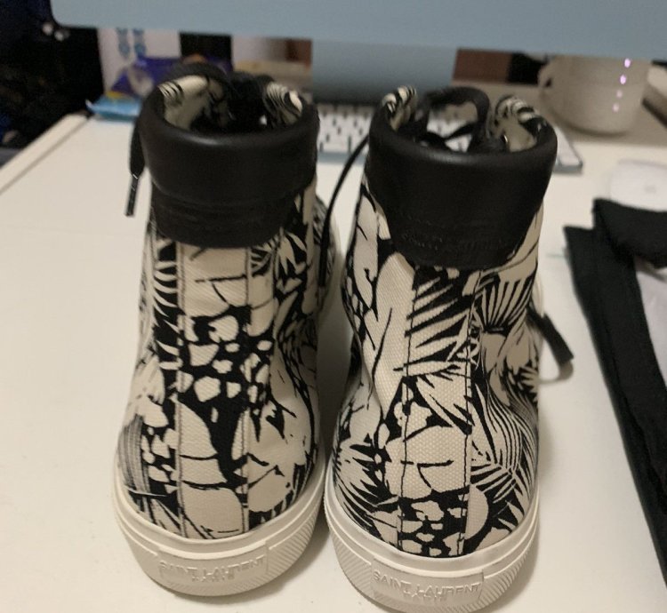 Saint Laurent Canvas High Top Sneakers Size 42