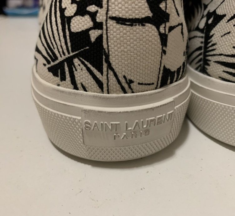 Saint Laurent Canvas High Top Sneakers Size 42