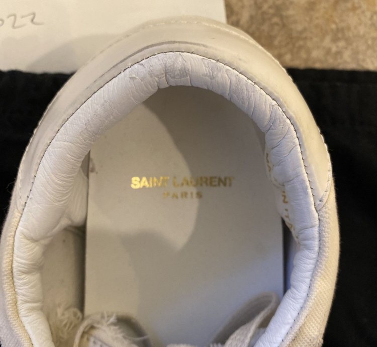 Saint Laurent Court Classic Low Cream Canvas Size 10