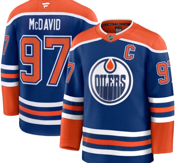 Mens Connor Mcdavid Jersey 97 Edmonton Oilers 2025 Premium Home All Stitched