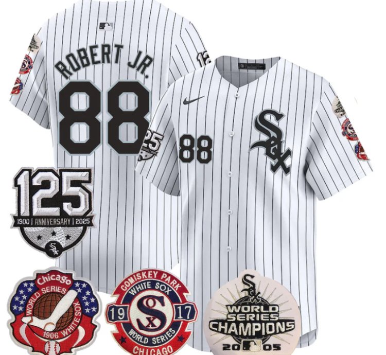 Luis Robert Jr Jersey 88 Chicago White Sox 125th Anniversary World Series Champions White