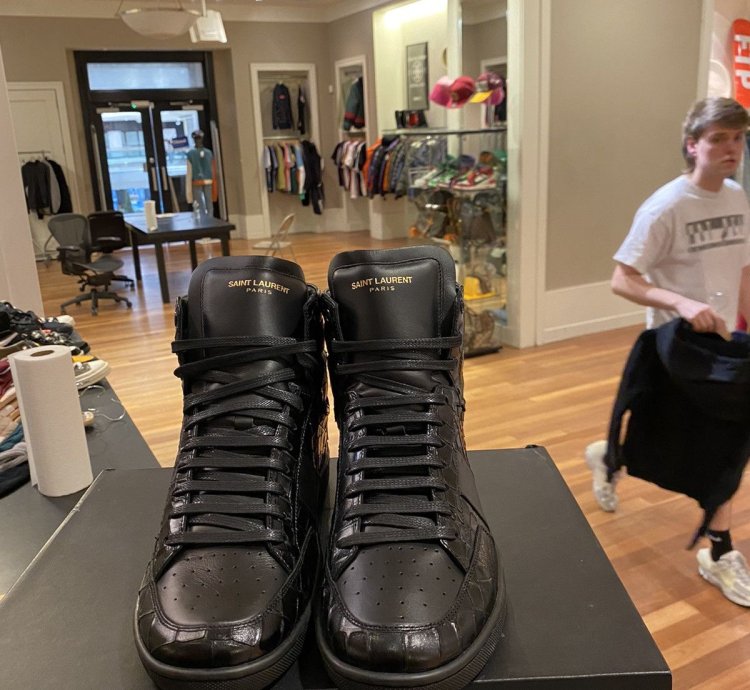 Saint Laurent Crocodile Slp Sneakers