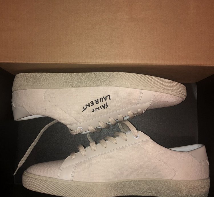 Saint Laurent Distressed Court Low-top Sneaker